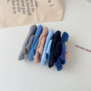 Cute cartoon dinosaur kids winter warm knit half-finger convertible gloves main view