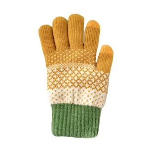 Thickened warm touchscreen knit gloves for winter outdoor cycling and daily wear.