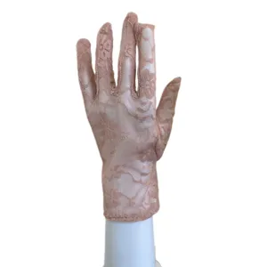 Femmes ete dentelle gants protection solaire respirante maille court pour conduite