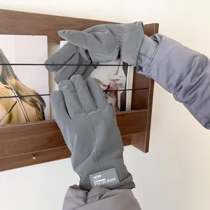 Hombres invierno guantes cálidos a prueba de viento forro polar térmico esquí ciclismo