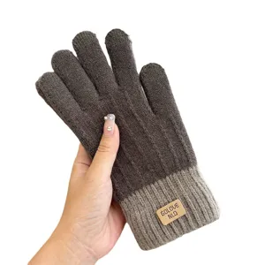 Women winter knitted gloves warm touch screen thick full finger casual driving cycling wear