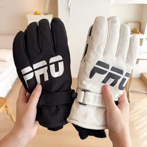 Winter Thermal Windproof Ski Gloves Waterproof Touch Screen Fleece Lined Couple Outdoor Sports Riding Gloves