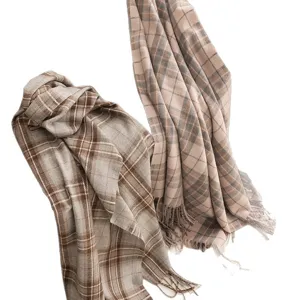 Classique automne hiver femme echarpe chle carreaux elegant chaud douillet mode tendance