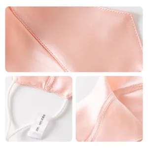 Pure mulberry silk face mask breathable summer sun protection anti-dust pink cover item