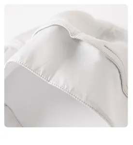 Silk sun protection face mask detail shot, breathable full face and neck cover for summer driving.