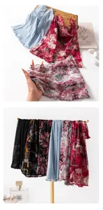 Silk knitted ear-hanging neck gaiter versatile floral scarf for women daily wear styling