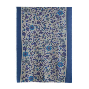 Autumn winter warm imitation cashmere floral tassel scarf shawl for women stylish design