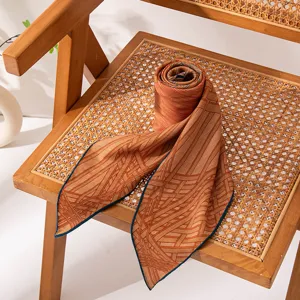 Donna autunno seta lana sciarpa versatile elegante decorativa collo foulard geometrico scialle