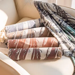 Autumn winter imitation cashmere warm scarf marble pattern fashion cozy winter neckwear