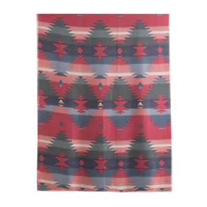 Women vintage geometric pattern fringe scarf soft cashmere feel cozy shawl winter blanket wrap