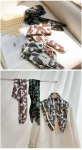 Elegant women's silk wool paisley print square scarf luxurious dual-sided fashion shawl wrap