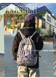 Casual outdoor travel backpack, lightweight hiking rucksack, large capacity gym sports bookbag