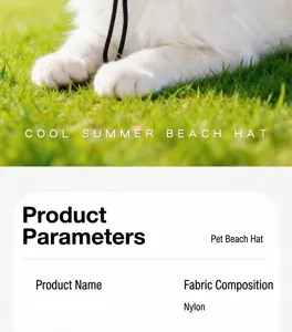 Süßer Haustier Strandhut für Hunde und Katzen, Nylonmaterial, ideal für Sommer Sonnenschutz.