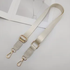 Vervangende verstelbare nylon schouderriem voor damestas met gouden metalen gespen