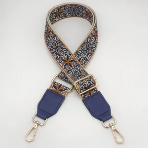 Ethnic embroidery wide shoulder strap adjustable cross body bag replacement accessory chic