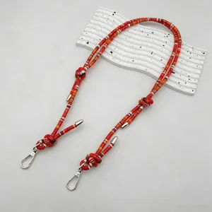 Colorful beaded bag strap retro phone lanyard replacement ethnic accessory detail