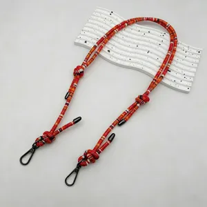 Colorful beaded bag strap detail, woven ethnic style crossbody replacement accessory.