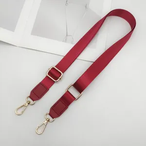 Vervangende tasriem, verstelbare nylon crossbody riem met gouden metalen hardware voor tas.