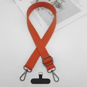 Correa de hombro para teléfono lisa ajustable y correa de repuesto para bolso con ganchos.