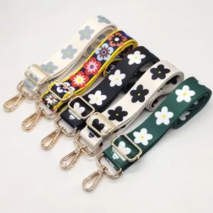 Bandoulière Large pour Femmes Sangle Réglable d'Épaule Remplacement Imprimé Floral Coloré Accessoires de Sac à Main