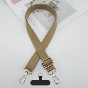 Correa de teléfono cruzada de color sólido ajustable y bandiola de repuesto para bolso.