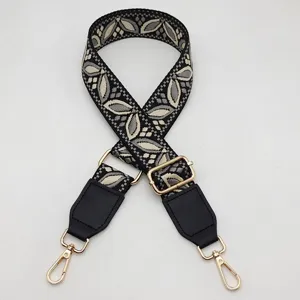 Tracolla larga in jacquard colorato di ricambio cinghia regolabile per borsa dettaglio.