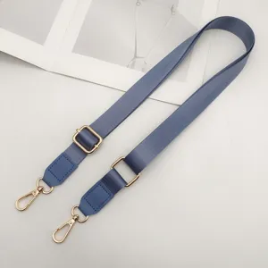 Verstelbare blauwe nylon tassenriem vervanging met gouden hardware voor damestassen
