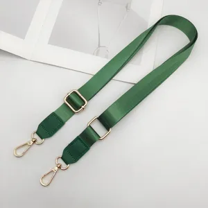 Vervangende nylon tassenband 2.5cm breed verstelbare schouderband tas met gouden hardware.