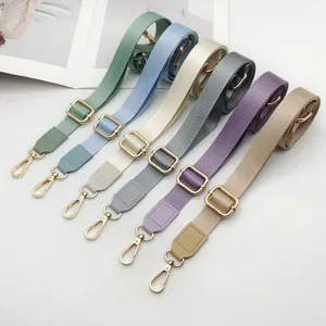 Effen Kleur Polyester Katoen Nylon Tasriem Vervanging Verstelbare Schouderriem met Metalen Haken voor Dames Kleine Tassen