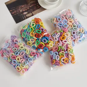 Bunte kinder haargummis hohe elastizität mini haarbänder süße haaraccessoires set 100 stück