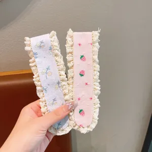 Kinder Pony Klebeband Magie Aufkleber süße Blumen Erdbeere Haarspange mit Spitze