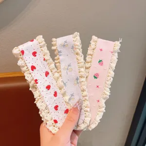 Kinder Ponyfransen Klettbänder süße Spitzenkanten Haarstyling Zubehör für den Alltag