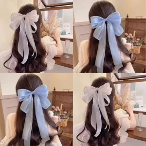 Grote Strik Haarspeld Organza Zoete Prinses Haaraccessoires Voor Vrouwen En Meisjes Elegante Haartstyling