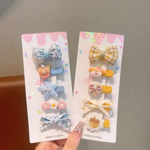 Cute children hair clips set sweet bow flower cartoon hairpins for girls hair accessories