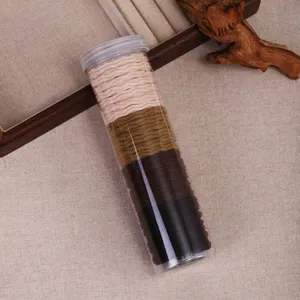 Canned elastic hair ties set in assorted colors for daily hairstyles and ponytails detail view.