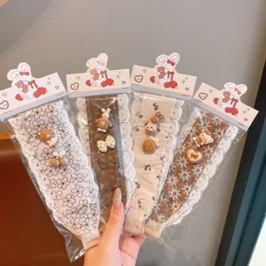 Cute lace wide headband sweet hair holder fringe patch for women girls daily hair styling accessories