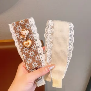 Cute lace hair bangs magic sticker headband for women and children detail view