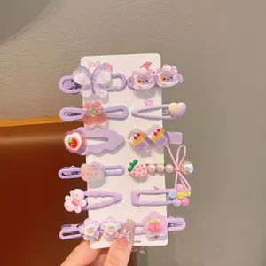 Süßes Kinder Cartoon Haarspangen Set Prinzessin Pony Haarspangen Kleinkind Haarschmuck Großhandel