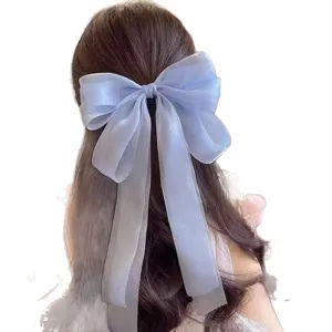 Grote organza strik haarspeld elegante haarklem voor dames haaraccessoire stijlvol