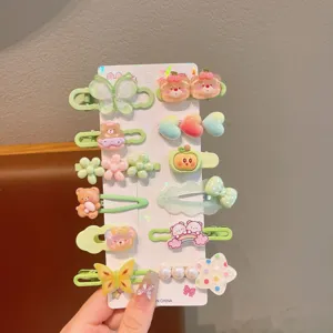 Süßes Cartoon Haarspangen Set für Kinder, bunte Entenschnabel Clips für süße Mädchen Haarstyling.