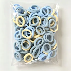 Cute candy color hair ties for kids high elastic seamless rubber bands hair accessories