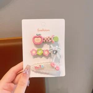 Set de pinzas para el cabello infantiles macaron bonitos accesorios de pelo para niñas