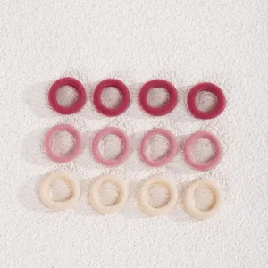 Colorful elastic hair ties for kids, soft seamless hair rubber bands set for girls daily wear.