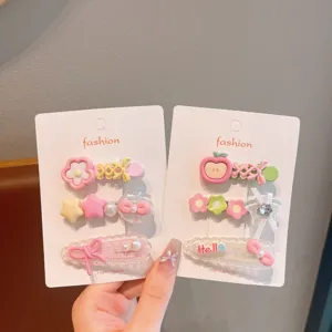 Pinzas para el pelo de color macaron para niños, accesorios de cabello bonitos en detalle.