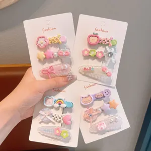 Jolife Bonito juego de pinzas para el pelo macaron para niños, accesorios para niñas.