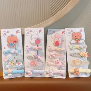 Set di clip per capelli da cartone animato per bambini simpatici accessori carini
