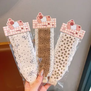 Süßes breites Spitzenstirnband mit Blumenmuster süße Haarspange für Frauen und Mädchen.