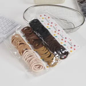 Seamless elastic hair ties in multi-color sets, durable daily hair accessories for women and kids.