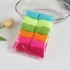 Bunte Frottee Handgelenkbänder saugfähig weiche Schweißbänder für die tägliche Hautpflege Routine.