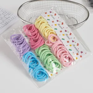 Colorful seamless hair ties set high elasticity elastic hair bands for women and girls daily styling